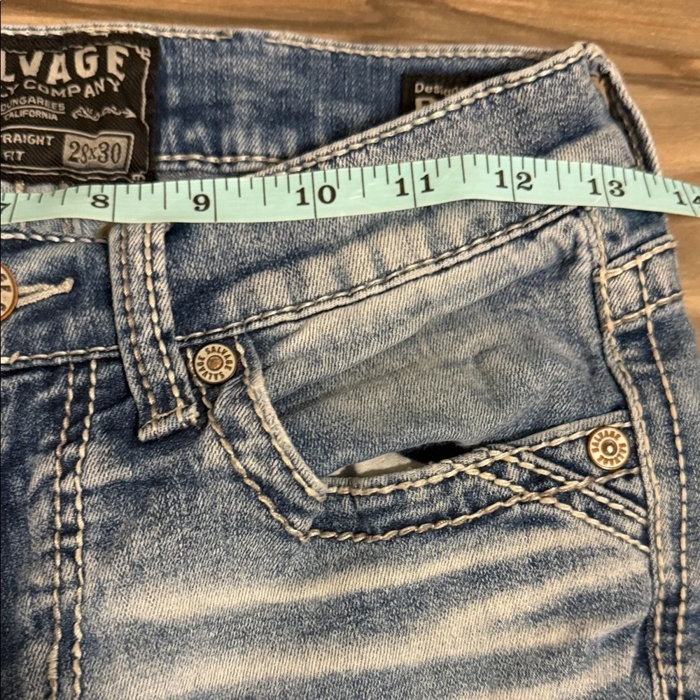 Salvage Supply Company Jeans Mens 28x30 Blue Havoc Straight Slim Fit Denim